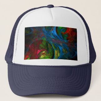 Genesis Blue Abstrakt Art Hat Truckerkappe
