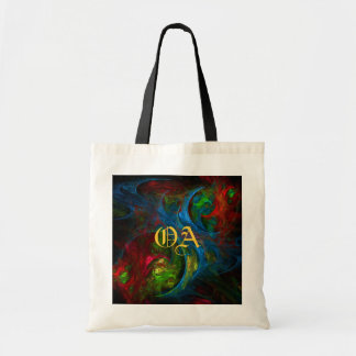 Genesis Blue Abstrakt Art Monogram Bag Tragetasche