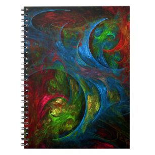 Genesis Blue Abstrakt Art Notebook Notizblock