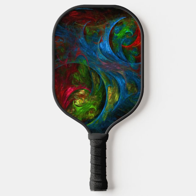 Genesis Blue Abstrakt Art Pickleball Schläger (Vorderseite)
