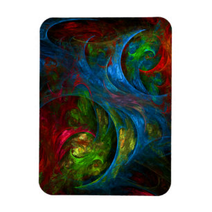 Genesis Blue Abstrakt Art Premium Magnet