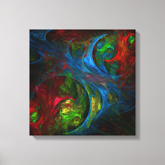 Genesis Blue Abstrakt Art Quad Canvas Print Leinwanddruck