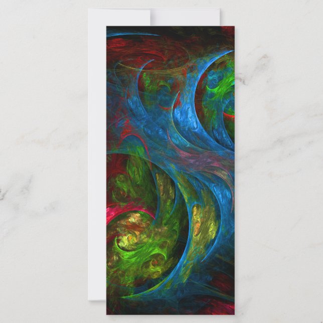 Genesis Blue Abstrakt Art Rack Card (Vorderseite)