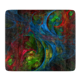 Genesis Blue Abstrakt Art Rectangle Schneidebrett