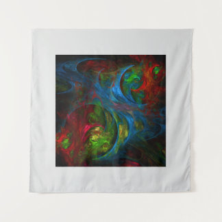 Genesis Blue Abstrakt Art Wandteppich