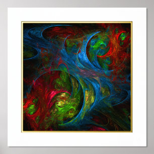 Genesis Blue Abstrakte Kunst Foliendrucke
