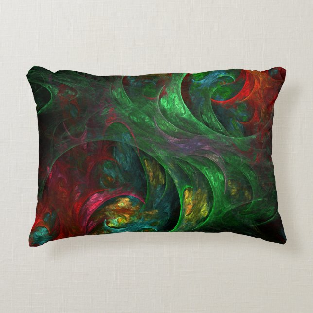 Genesis Green Abstrakt Art Accent Pillow Dekokissen (Vorderseite)