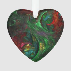 Genesis Green Abstrakt Art Acrylherz Ornament