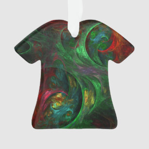 Genesis Green Abstrakt Art Acrylic Shirt Ornament