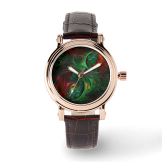 Genesis Green Abstrakt Art Armbanduhr