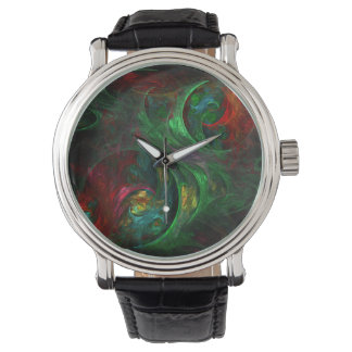 Genesis Green Abstrakt Art Armbanduhr