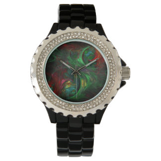 Genesis Green Abstrakt Art Armbanduhr