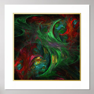 Genesis Green Abstrakt Art Foliendrucke