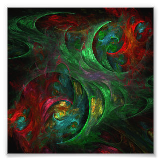 Genesis Green Abstrakt Art Foto Print