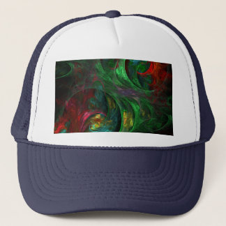 Genesis Green Abstrakt Art Hat Truckerkappe