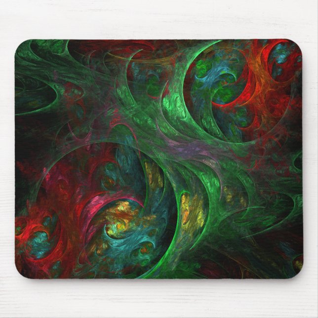 Genesis Green Abstrakt Art Mousepad (Vorne)
