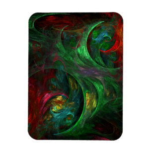 Genesis Green Abstrakt Art Premium Magnet