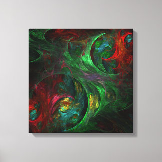 Genesis Green Abstrakt Art Quad Canvas Print Leinwanddruck
