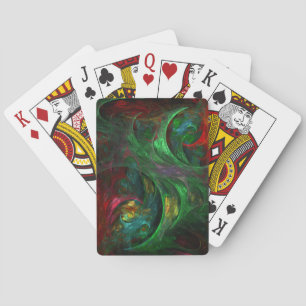 Genesis Green Abstrakt Art Spielkarten