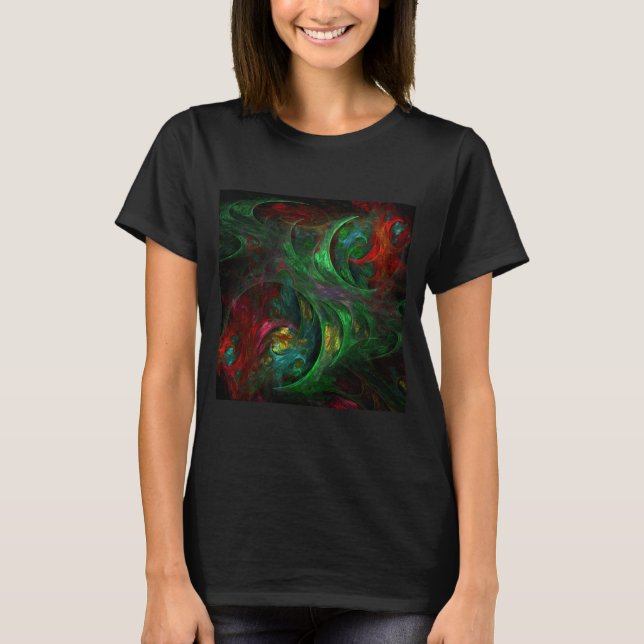 Genesis Green Abstrakt Art T-Shirt (Vorderseite)