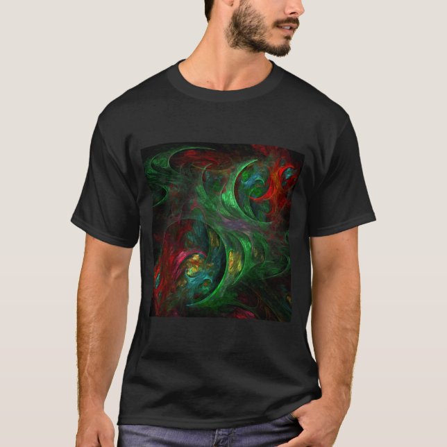 Genesis Green Abstrakt Art T-Shirt (Vorderseite)
