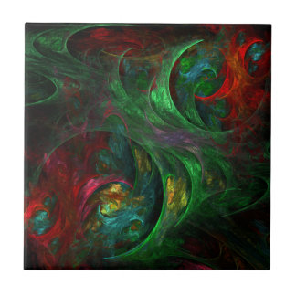 Genesis Green Abstrakt Art Tile Fliese