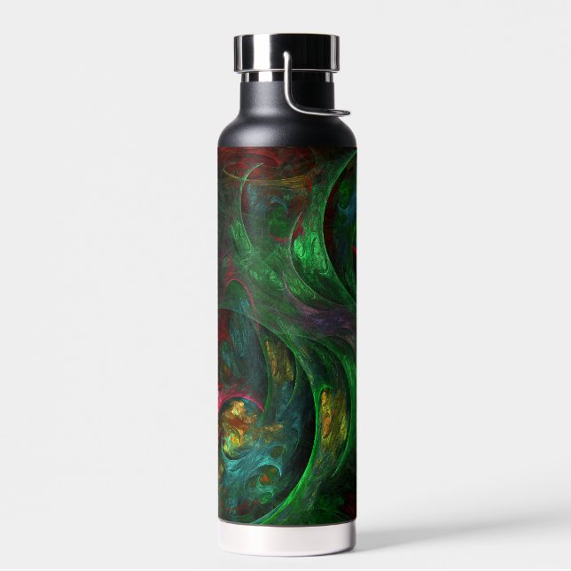 Genesis Green Abstrakt Art Trinkflasche (Links)