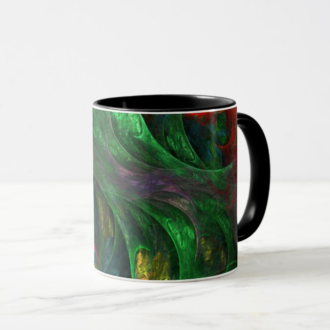 Genesis Green Abstrakt Coffee Tasse (VorderseiteRechts)