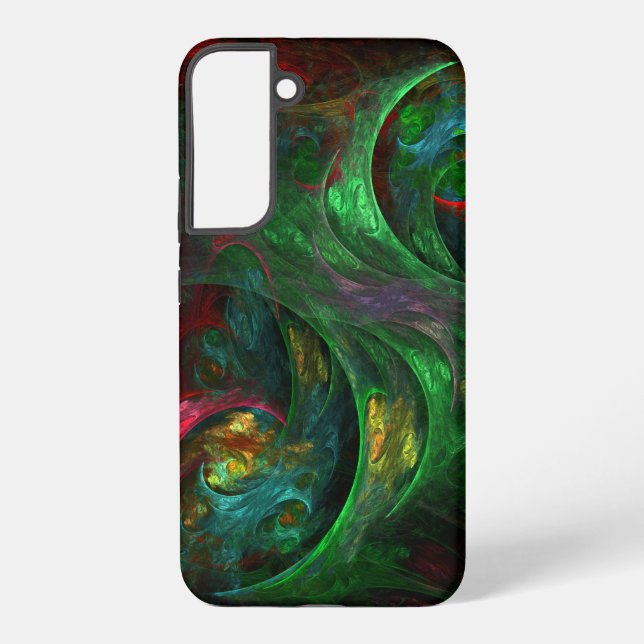 Genesis Grüne Abstrakte Kunst Samsung Galaxy Hülle (Rückseite)