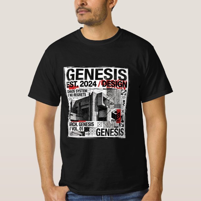Genesis Industrial Brutalist Architecture T-Shirt (Vorderseite)