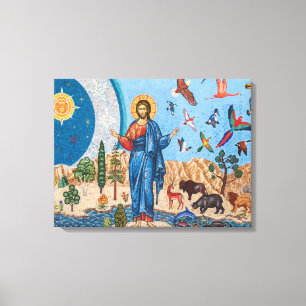 Genesis mosaic Premium Wrapped Canvas (Glanz) Leinwanddruck