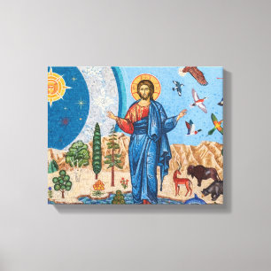 Genesis-Mosaik Premium-Wrapped-Leinwand (Glanz) Leinwanddruck