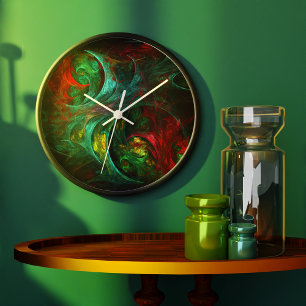 Genesis Nova Abstract Art Round Große Wanduhr