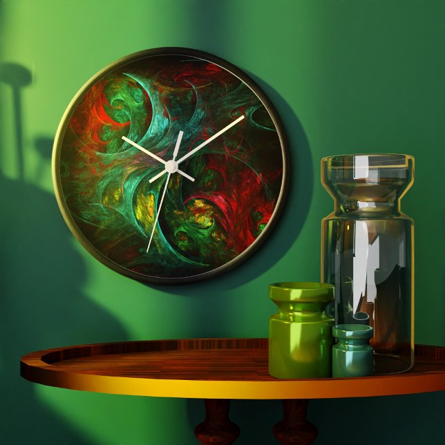 Genesis Nova Abstract Art Round Große Wanduhr (Genesis Nova Abstract Art Round Wall Clock)