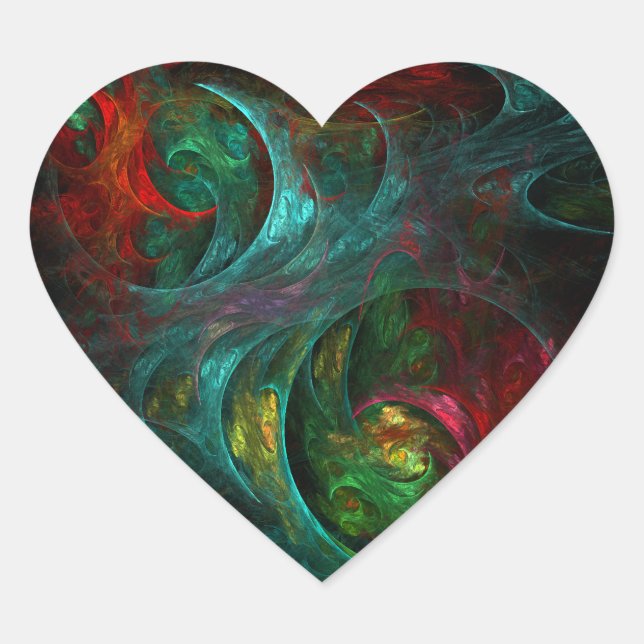 Genesis Nova Abstrakt Art Heart Sticker (Vorderseite)