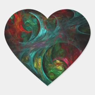 Genesis Nova Abstrakt Art Heart Sticker