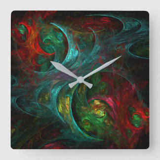 Genesis Nova Abstrakt Art Square Quadratische Wanduhr