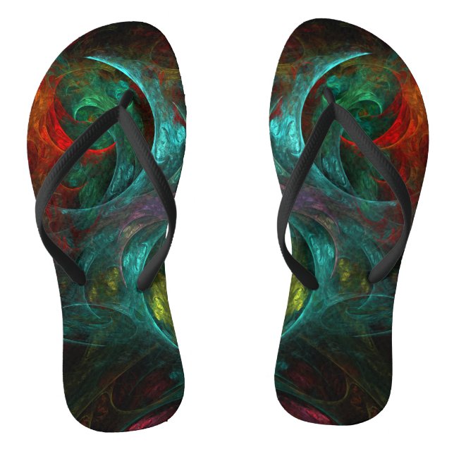 Genesis Nova Abstrakte Kunst Flip Flops (Fußbett)