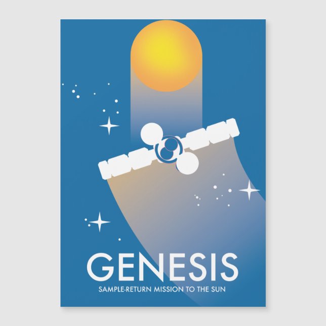Genesis Sample-return Mission Space Art. Magnetkarte (Vorderseite)