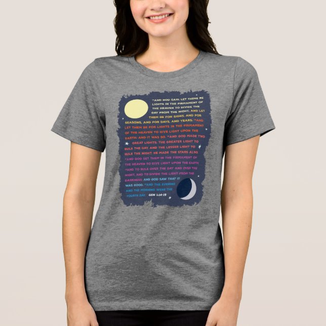 Genesis Sun, Moon & Stars Tri-Blend Shirt (Vorderseite)
