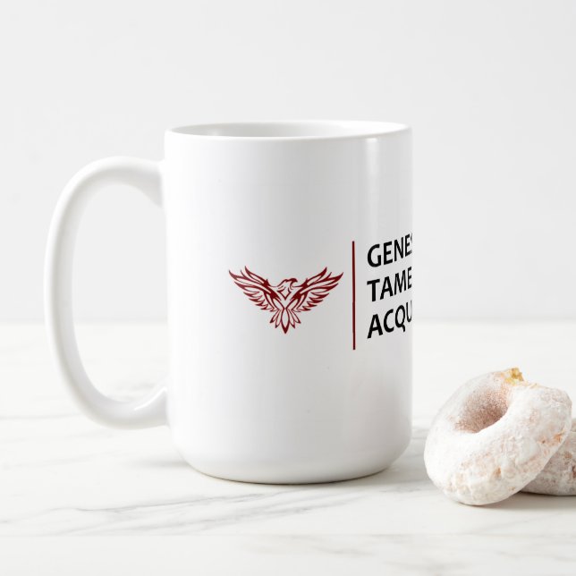 Genesis Tamed Acquisitions Corporate Logo Tasse (Mit Donut)