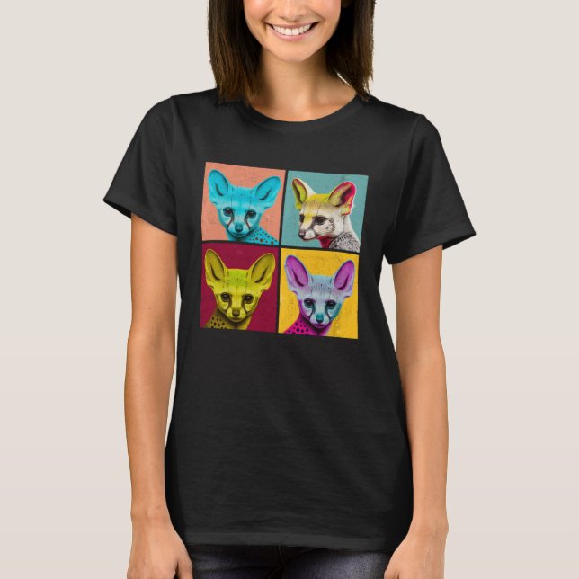 Genet Pop Illustration Colorful Animal Women Men T-Shirt (Vorderseite)
