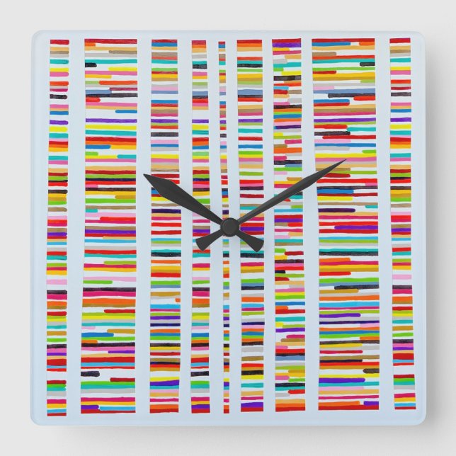 Genetic Equality Wall Clock Quadratische Wanduhr (Vorderseite)