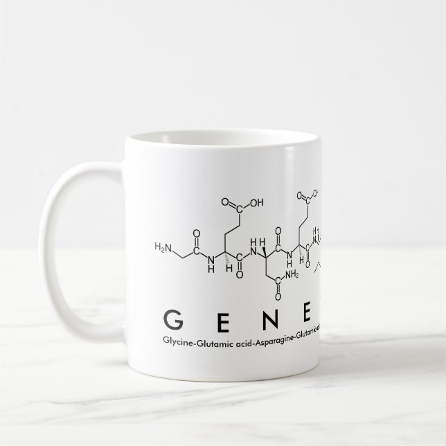 Genetikerpeptid-Namen-Tasse Tasse (Links)