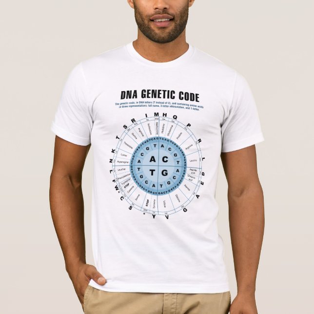 Genetische Verschlüsselungstabelle DNS T-Shirt (Vorderseite)