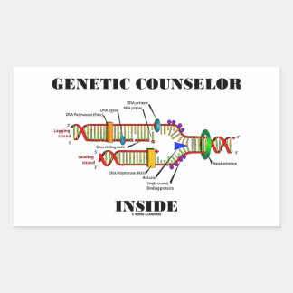 Genetischer Ratgeber im Inneren (DNA-Replikation) Rechteckiger Aufkleber
