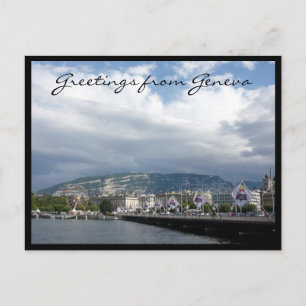 Geneva See Grüße Postkarte