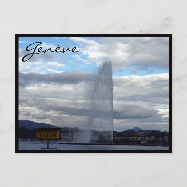 Genève jet d'eau postkarte (Vorderseite)