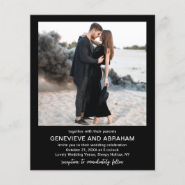 Genevieve Black Foto Moderne Hochzeit Einladung Flyer