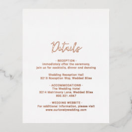 Genevieve Foto Moderne Hochzeit Folie Einladungspostkarte